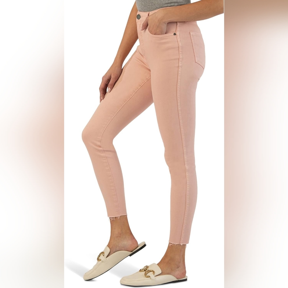 NWT KUT HIGHRISE CONNIE FAB AB SKINNY ANKLE ROSE SZ 14